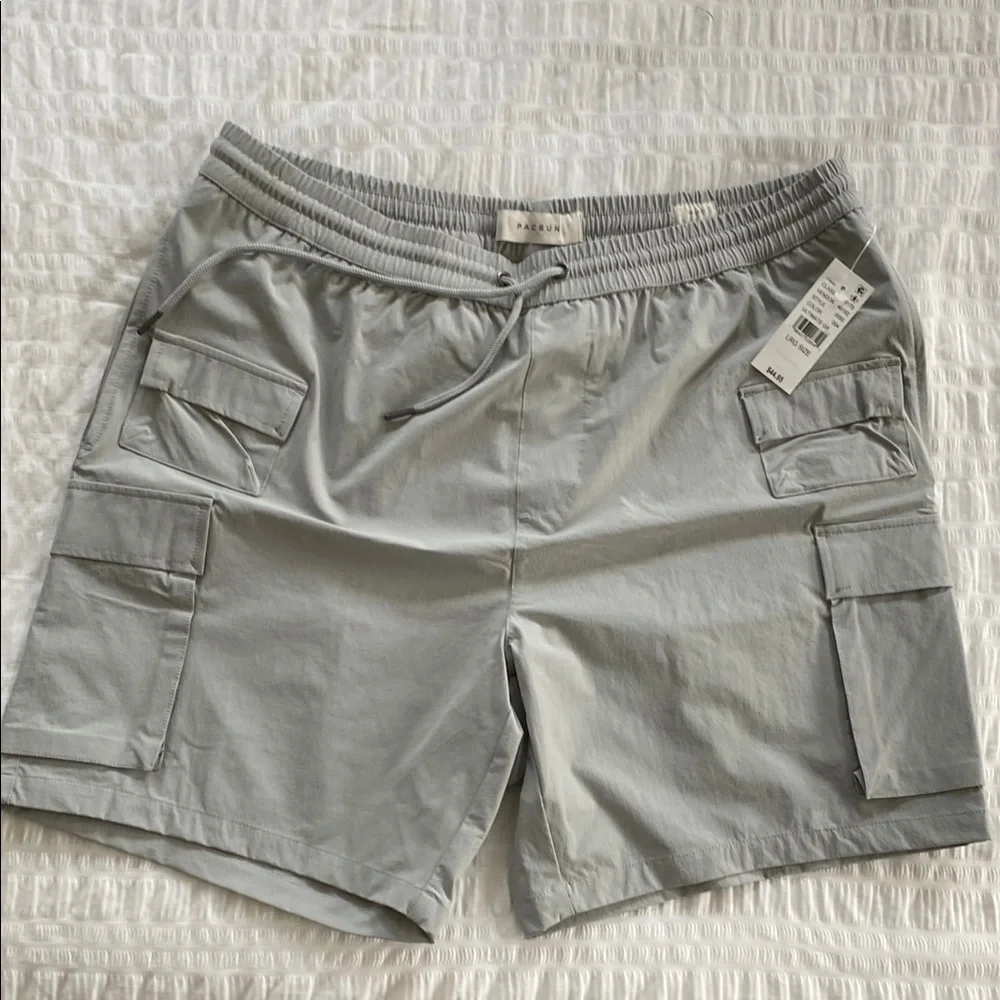 Men's Gray Cargo Shorts - Picture 1 of 6